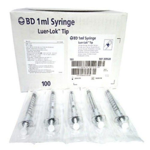 BD)락주사기(Luer-Lok Syringe) 1CC/1통(100개)