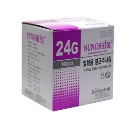 성심)일회용주사침(Needle) 24G 3/4INCH / 1통(100개)