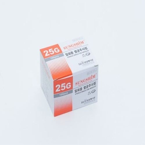 성심)일회용주사침(Needle) 25G 5/8INCH / 1통(100개)