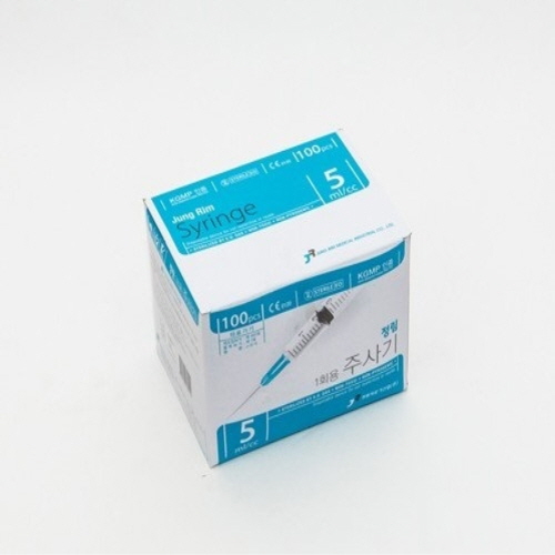 정림)일회용주사기(Syringe) 5CC 23G 1INCH / 1통(100개)