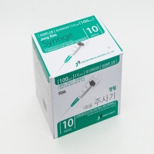 정림)일회용주사기(Syringe) 10CC 무침 / 1통(100개)
