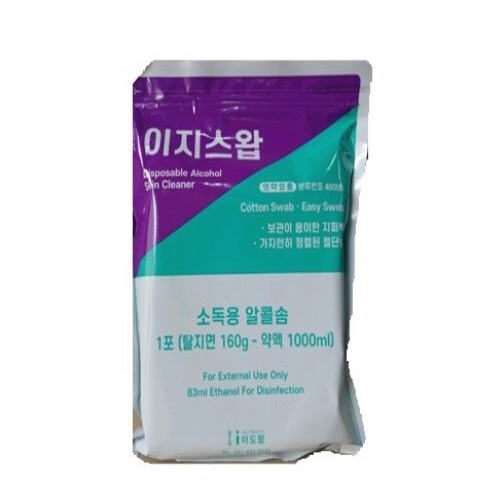 이도팜)일회용알콜솜(알콜스왑) / 지퍼백 / 1pack(160g)