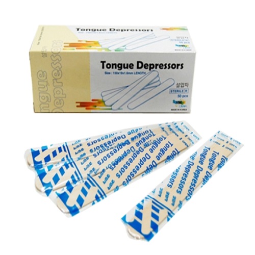 대한)멸균목설압자(Tongue Depressor) / WOOD / 1통(50개)