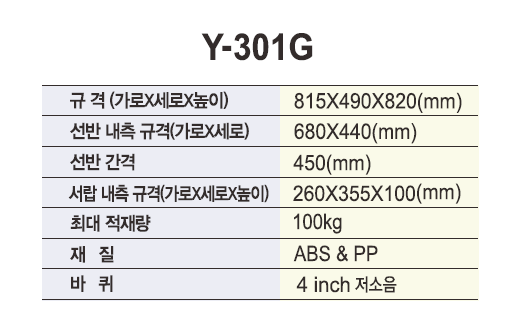 열린세상)다용도카트(NEW UTILITY CARTS) Y-301G