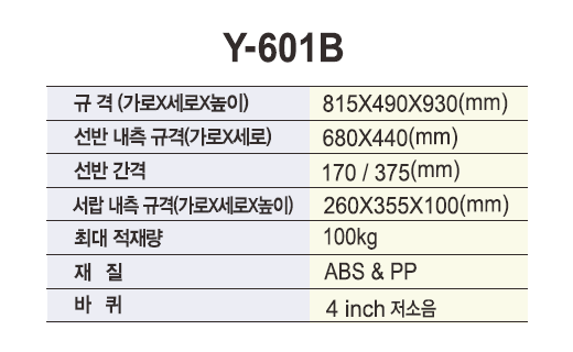 열린세상)다용도카트(NEW UTILITY CARTS) Y-601B