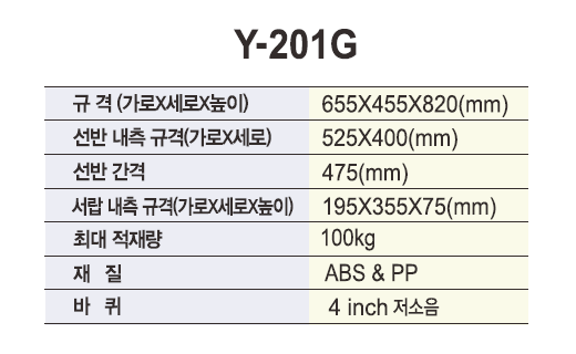 열린세상)다용도카트(NEW UTILITY CARTS) Y-201G