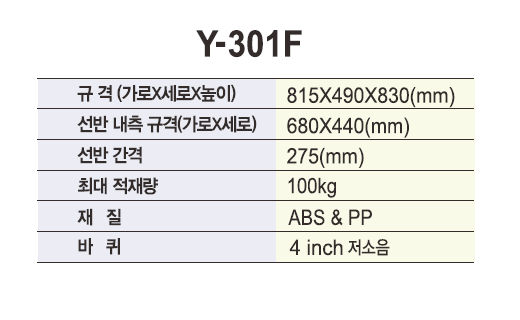 열린세상)드레싱카 (PVC) Y-301F