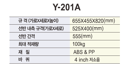 열린세상)PVC 드레싱카 (2단) Y-201A